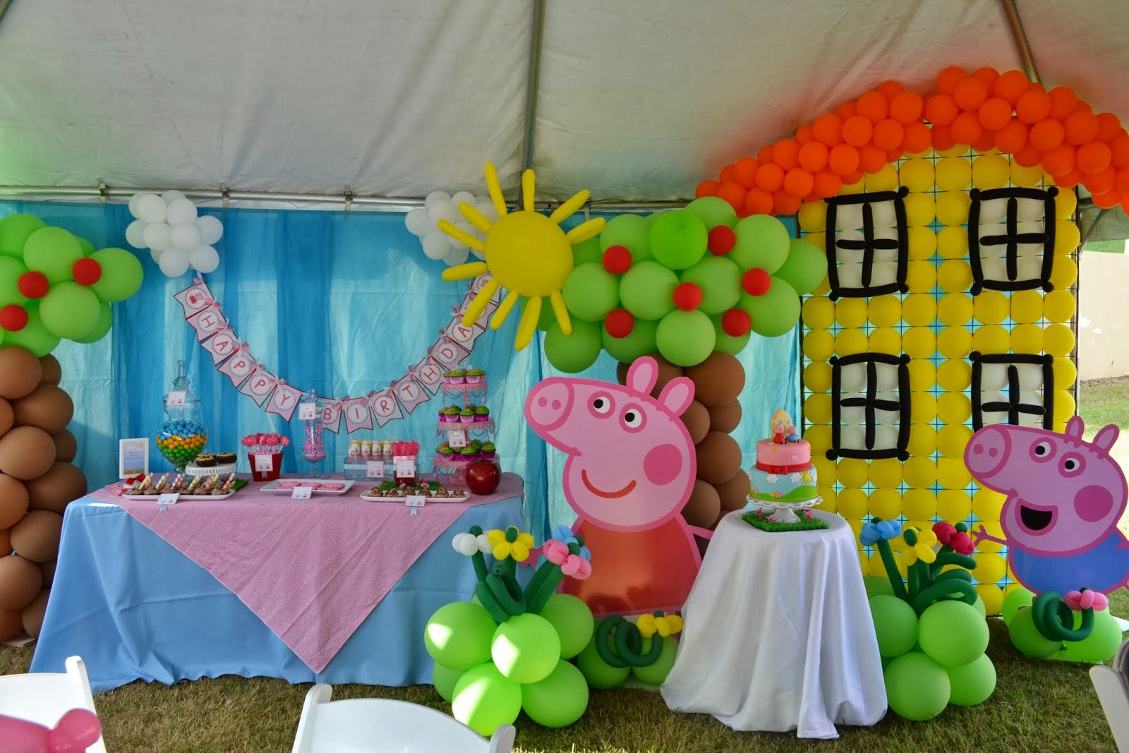 Casa da Peppa Pig  Festa peppa pig ideias, Festa infantil peppa